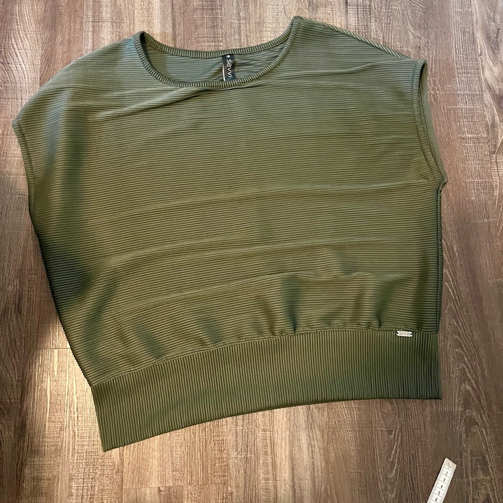 Savvi Karli top in Thyme Green size XL